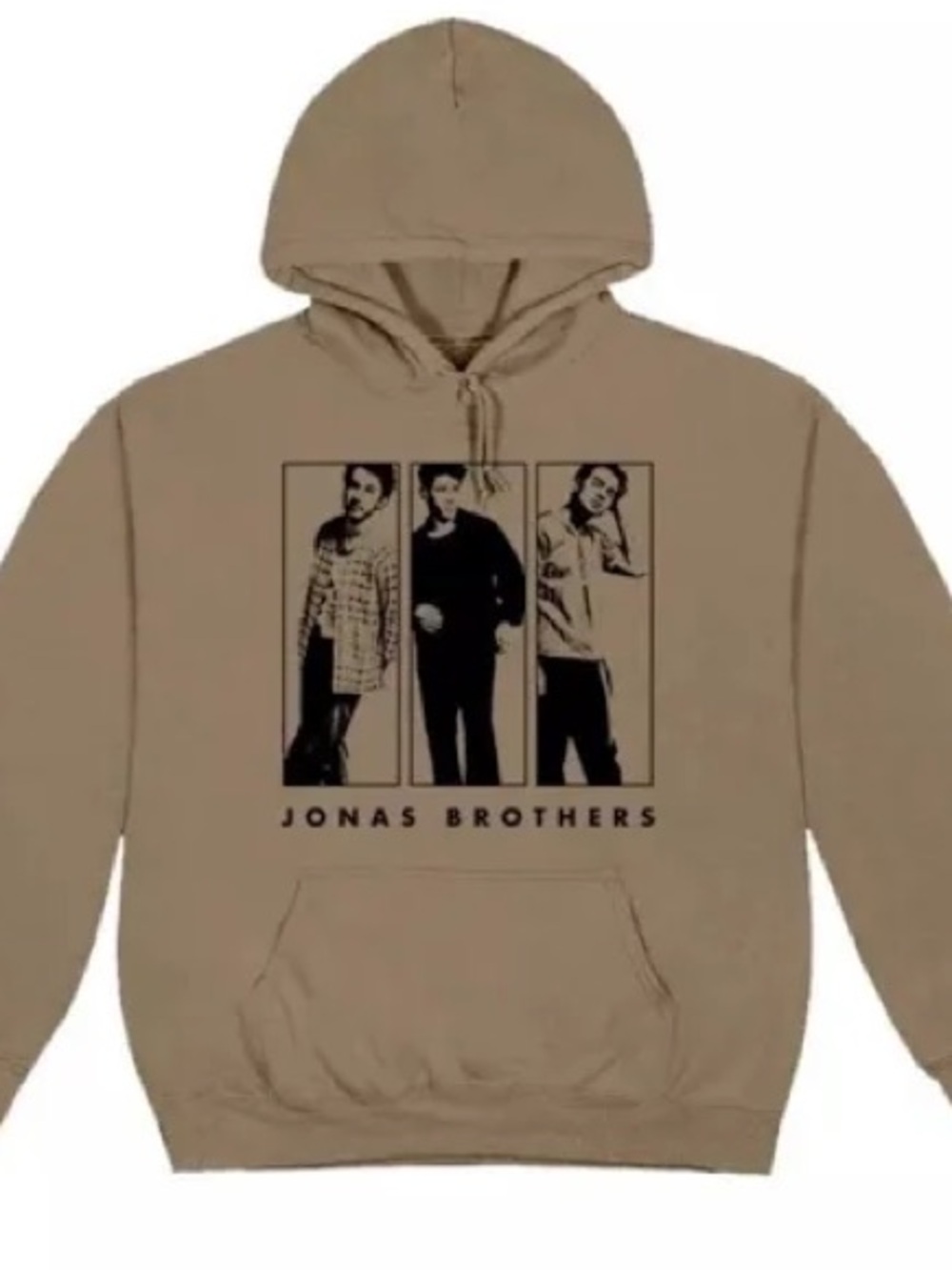 Jonas Brothers Graphic Pullover Hoodie - Tan